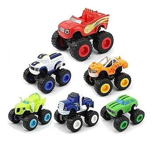 Carrinhos Blaze Monster Machines Kit Con 6 Piezas De Fricció