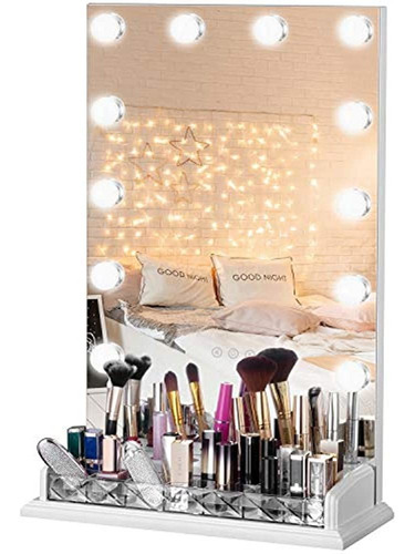 Luxfurni Tocador De Maquillaje Hollywood Espejo Luz Regulabl