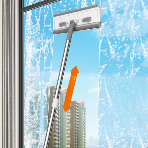 Trapeador Limpa Crisales Para Ventana Limpieza Extensible Color Gris