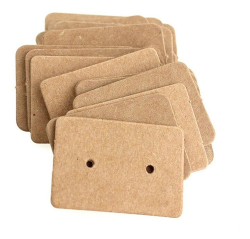 100 Pieza Tarjeta Papel Kraft Earring Arete Colgar Zarcillo