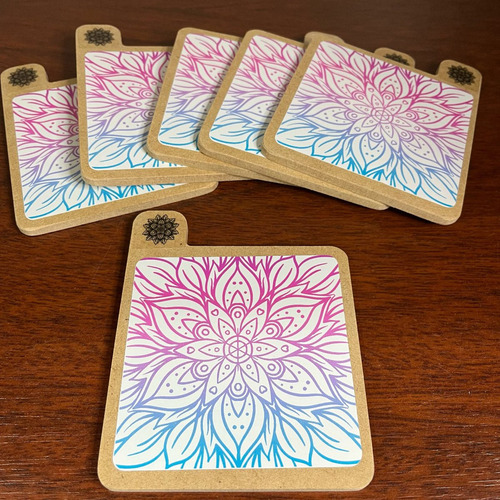 Imagen 1 de 3 de Posavasos De Diseño 6 Unidades Y Caja Varios Modelos