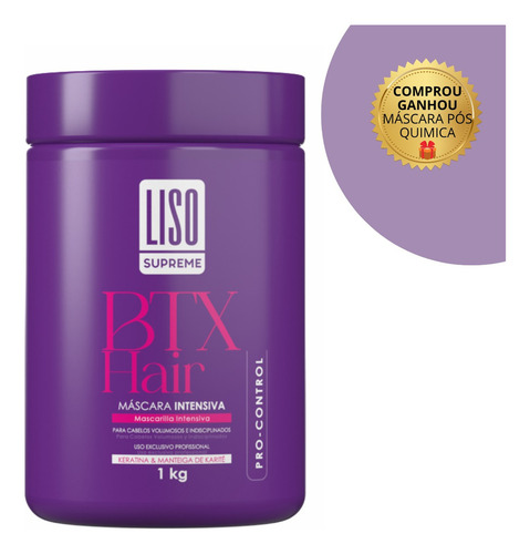 Btx Capilar Orgânico 1kg Plástica Dos Fios Sem Formol