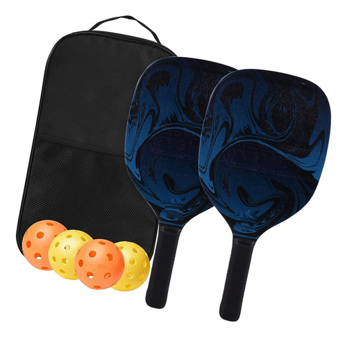 Juego De Palas Pickleball Con 4 Bolas Y Bolsa De