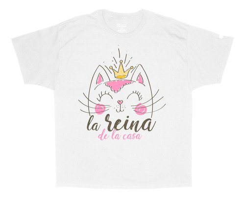 Remera Estampada Color Dtg Regalo La Reina De La Casa