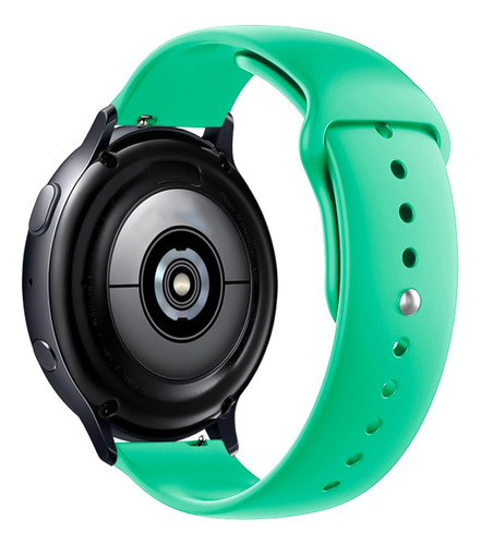 Pulseira Compatível Com Smartwatch Galaxy Active Amazfit Bip Cor Verde/água Largura 20 Mm