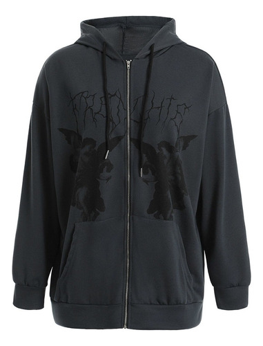 & Nuevos Sudadera Con Capucha Y2k De Talla Grande Con Cierre