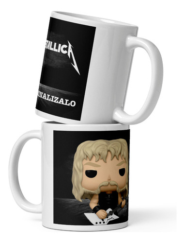 Mug Personalizado Metallica Blanco 11 0nzas