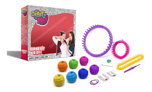 Super Kit 6 En 1 Para Crear  Moda Craft N  Play Lanas 