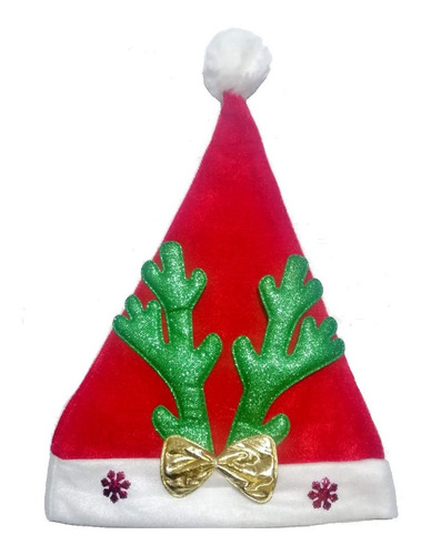 Pack 3 Gorros Navideños Viejo Pascuero Reno De Plush