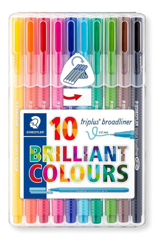 Bolígrafo hidrográfico Broadliner Staedtler 0.8 10 núcleos