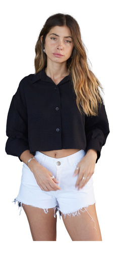 Camisa Crop Amplia Mujer 