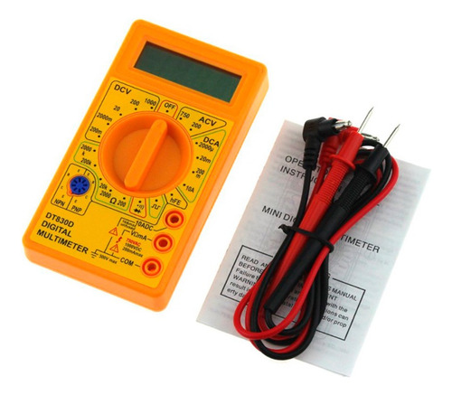 Tecneu Multímetro Tester Digital Portatil Detector De Voltaje Con Zumbador