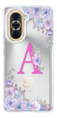 Funda Huawei  Antigolpes Flores Personalizada Tu Inicial