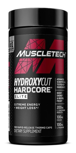 Hydroxycut Hardcore Muscletech 100 Capsulas
