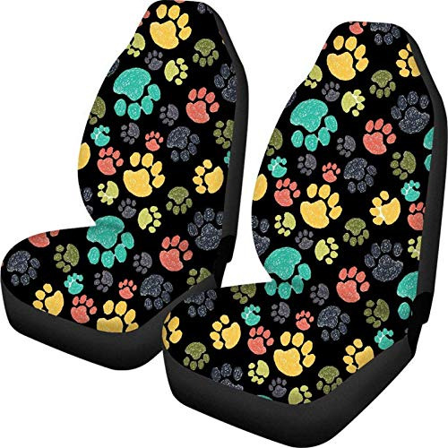 Comprarbai Car Seat Cover Ajustable Colorful Cute Dog Paws I