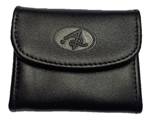 Monedero Sencillero Hombre Cuero Nuevo Color Negro, Azul