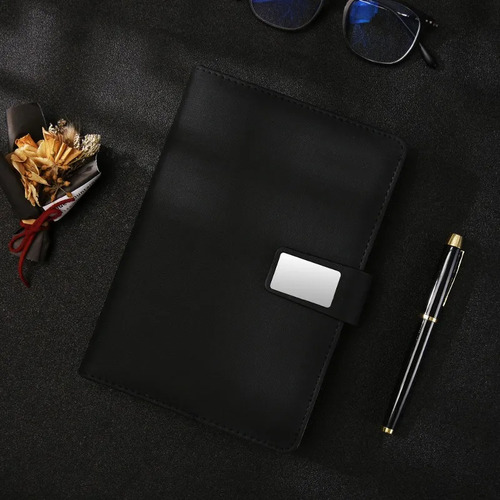 Cuero Pu Libreta De Pasta Dura Con Pluma Y Caja De Regalo