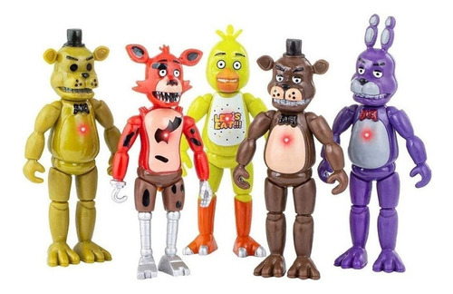 Set De 5 Figuras Fnaf Five Nights At Freddys, 15 Cm, Juguete