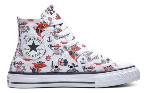 Zapatilla Niño Converse Ctas Hi Pirata 372874c White