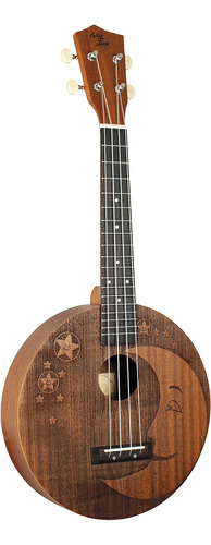 Moon & Stars Round Body Uke, Concert Tuning Mahoga