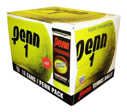 Envio Gratis! Caja Con 12 Latas Penn Pelotas De Tennis