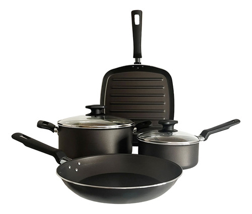 Set De Cocina Batería Sarten+bifera+ollas 6pz Tramontina