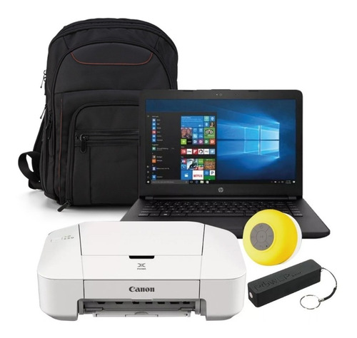 Laptop Hp 14 Bw012 Amd E2 32gb Ssd 4gb Negro Windows + Kit (Reacondicionado)