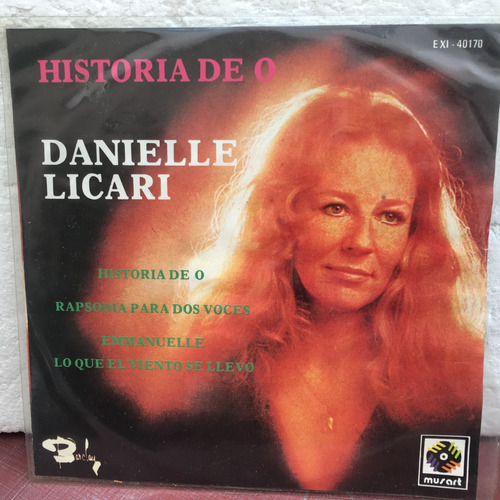 Danielle Licari, Historia De O, Disco Vinil 45 Rpm