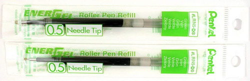 2 Pk Pentel Lrn5-d Recambio Punta 0,5 Mm Aguja Fina Color