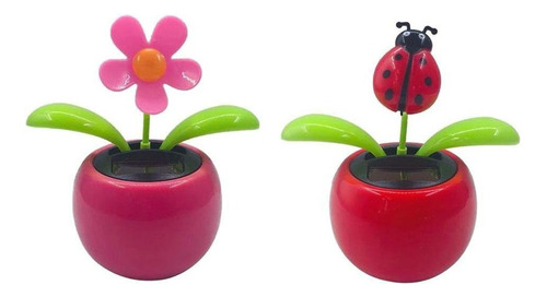 2x Juguete De Flor De Baile Con Energía Solar Bobble Head