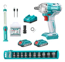 Comprar Combo Llave De Impacto 20v Lampara, Dados Y Puntillas Total