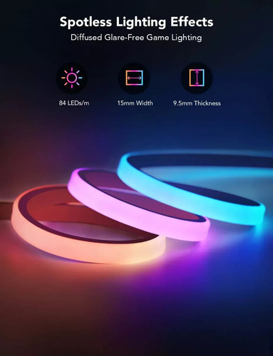 Govee Tira Neon Gaming Para Escritorio Rgbic Wifi Bluetooth