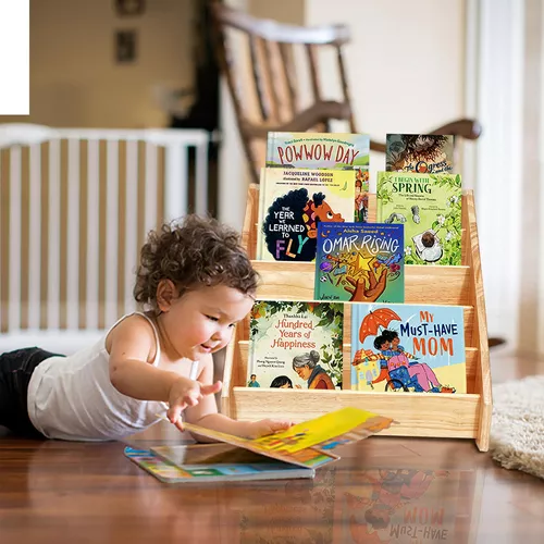 Estantería de madera para niños, estante para libros, estantería para niños  pequeños, exhibición de libros para niños, para dormitorio de niños, salas