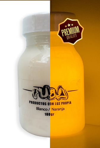 Pintura Brilla En La Oscuridad Fuba Glow 100gr Fluorescente Blanco/naranja