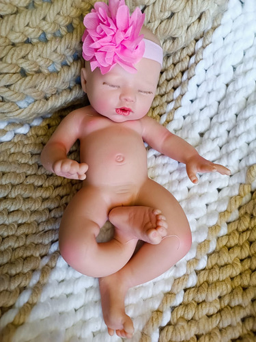 Bebé Reborn Original Silicona Sólida 33 Cm Catlin Doll
