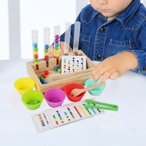 Rainbow Balls In Cups Sorter Game Juego De Cuentas Para