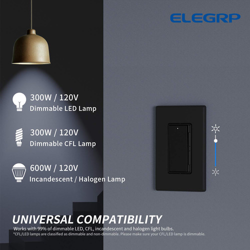 Interruptor De Dimmer Digital Luces Led Regulables De 3...