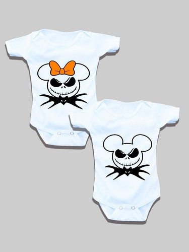Imagen 3 de 5 de Pañalero Para Bebe De Halloween De Mickey Mouse Y Minnie