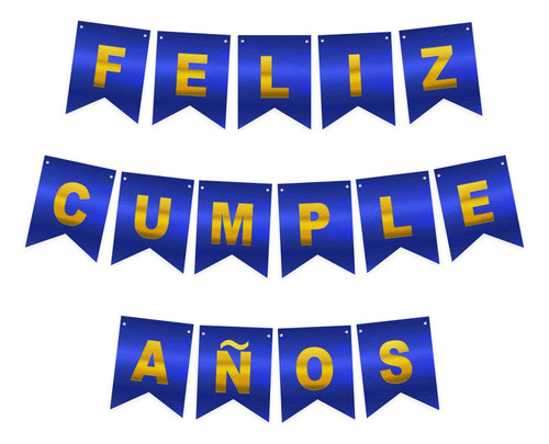 Guirnalda Banner Feliz Cumpleaños Con Glitter 