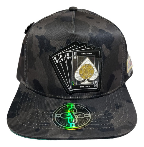 Gorra Mr Kash Poker Black Time Camuflaje Placa Metálica Orig