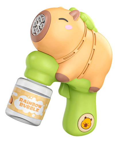 Pistola Burbujero Capybara Carpincho Automatico Para Niños Marrón Claro