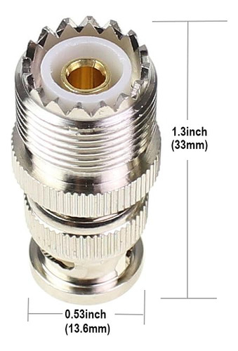 Pack Adapters Bnc A Uhf So-239 - 2 Piezes Rf