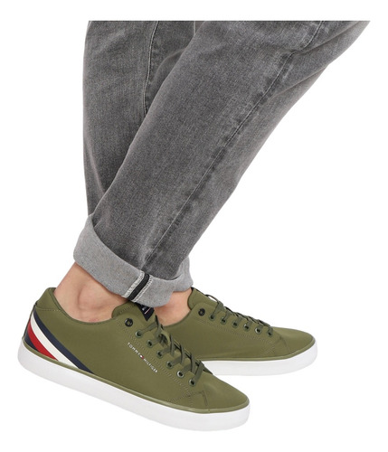 Tenis Tommy Hilfiger Harlem Core Verde Musgo Casual Original