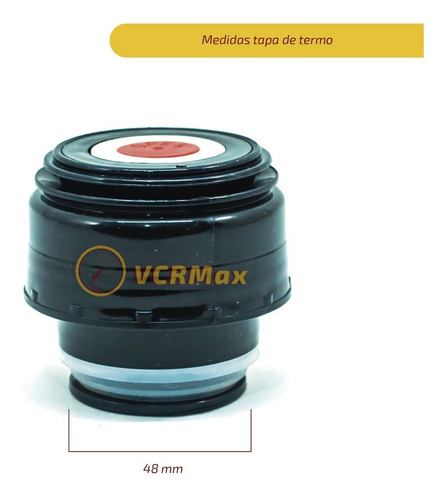 Imagen 2 de 10 de Tapon Tapa Termo Repuesto Con Boton Vertedor Cebador