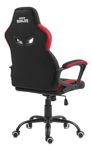 Cadeira Gamer Ninja Jiraya, Tecido, Preto E Vermelho