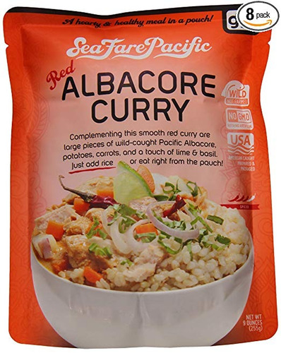 Sea Fare Pacífico Albacora Curry, Rojo, 9 Onzas (paquete De 