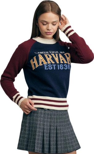 Sweater Sueter Casual Ligero Liso Mujer Harvard 1155688