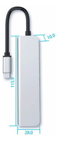 Hub adaptador USB-C 6 en 1 para Samsung Tab S6 y S7 Dex Mode 4K
