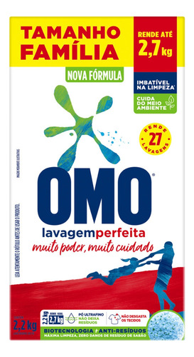 Sabão Em Pó Lavagem Perfeita Ativo Concentrado 2,2kg Omo