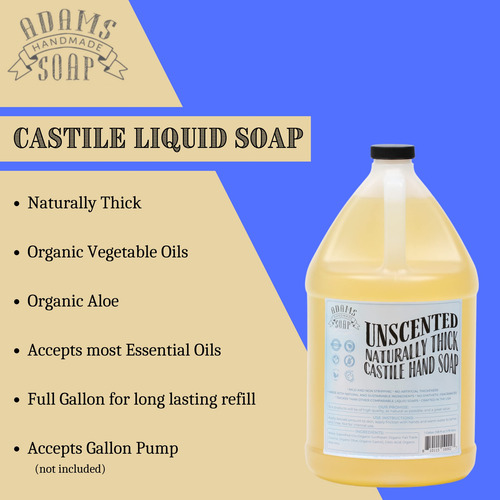 Jabón Líquido Para Manos Adams Handmade Soap Thick Castile 3